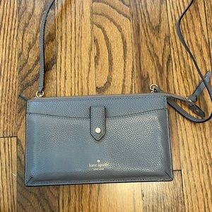 Kaye Spade Grey Wallet on a Chain Crossbody bag